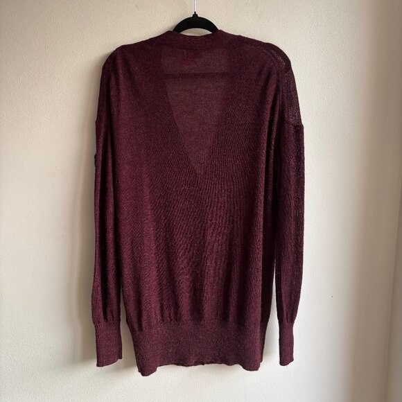 SzS Acne Studios Rhoda Alpaca Unisex Long Aubergine Cardigan – NWOT Oversized - Picture 9 of 11